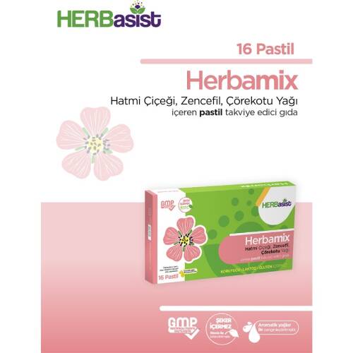 Herbasist Herbamix Çörekotu ve Hatmi 16 Pastil - 1