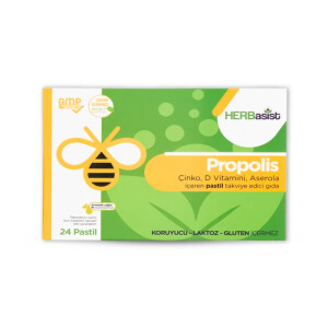 Herbasist Propolis Çinko & Vitamin D & Aserola 24 Pastil - 1