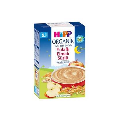 Hipp Organik İyi Geceler Yulaflı Elmalı Sütlü Tahıl Bazlı Ek Gıda 250 gr - 1
