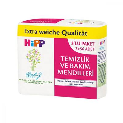 Hipp Temizlik ve Bakım Mendilleri 3 x 56 Adet - 1