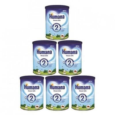 Humana 2 Devam Sütü 6'lı 800 gr - 1