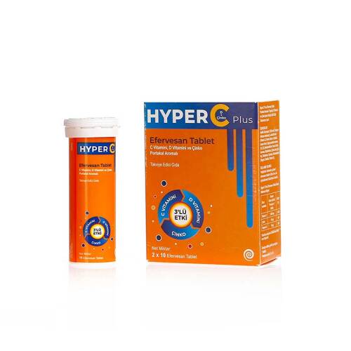 Hyper C Plus 3'lü Etki 20 Efervesan Tablet - 1