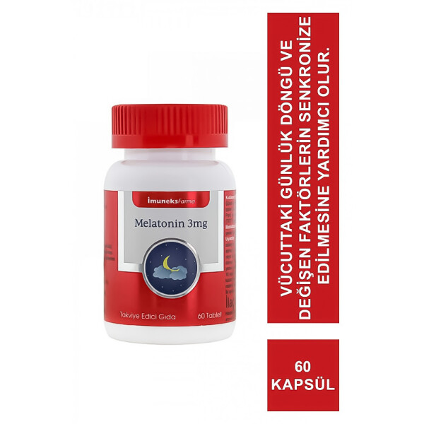 İmuneks Farma Melatonin 3 mg 60 Tablet - 1