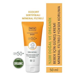 Incia Baby %100 Doğal Güneş Kremi SPF50 50 ml - 1
