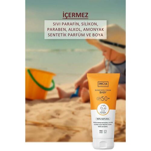 Incia Baby %100 Doğal Güneş Kremi SPF50 50 ml - 3