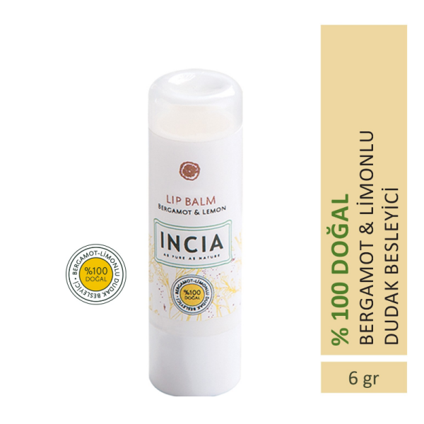 Incia Bergamot & Limonlu Dudak Besleyici 6 gr - 1
