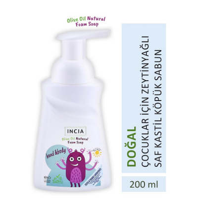 Incia Çocuklar İçin Zeytinyağlı Köpük Sabun 200 ml - 1