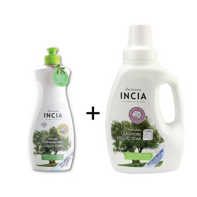 Incia Doğal Çamaşır Sabunu 750 ml + Incia Doğal Bulaşık Sabunu 500 ml - 1