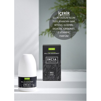 Incia Doğal Roll-On Deodorant Erkekler İçin 50 ml - 2