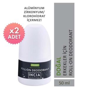 Incia Doğal Roll-On Deodorant Erkekler Için 50 ml x2