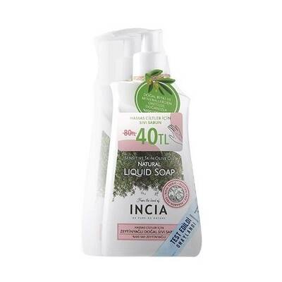 Incia Hassas Ciltler İçin Doğal Zeytinyağlı Sıvı Sabun 250 ml 2'li paket - 1