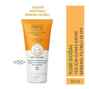 Incia Yüz Için Doğal Güneş Kremi Spf 50+ 50 ml - 1