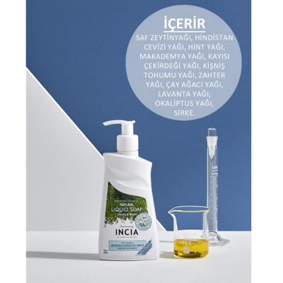 Incia Zeytinyağlı Arındırıcı Doğal Sıvı Sabun 250 ml - 3