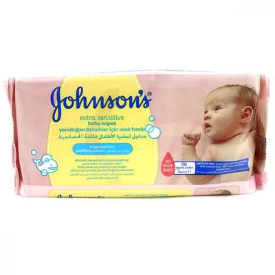 Johnsons Baby Extra Sensitive Yenidoğan Islak Havlu 56 Adet - 1