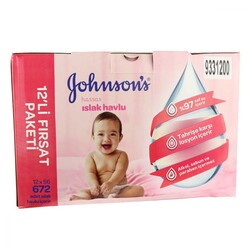 Johnsons Baby Islak Havlu 12'li Fırsat Paketi - 1