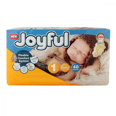Joyful Newborn 1 Beden Bebek Bezi 40 Adet - 1