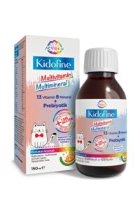 Kidofine Max Çocuklar için Fosfotidilseri L-Arjinin İnülin Multivitamin ve Multimineral İçeren Sıvı Takviye Edici Gıda 150 ml
