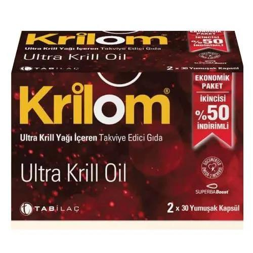 Krilom Ultra Krill Oil 30 Yumuşak Kapsül - İkincisi %50 İndirimli - 1