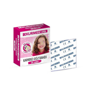Kurmed Optik Çocuk Göz Pedi Kız 20 Adet