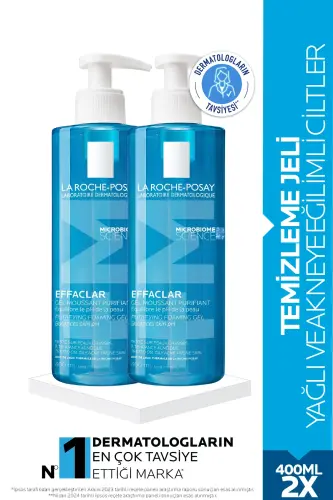  La Roche Posay Effaclar Gel Yüz Temizleme Jeli 400 ml 2 Adet - 1