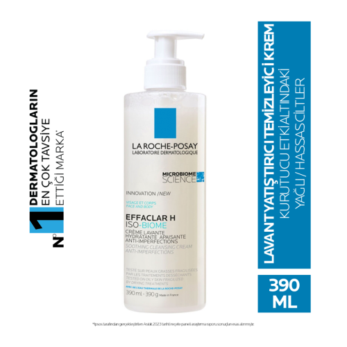 La Roche Posay Effaclar H Isobiome Lavant Temizleyici Krem 390 ml - 1