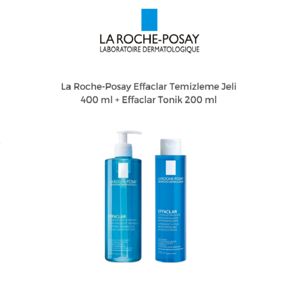 La Roche-Posay Effaclar Temizleme Jeli 400 ml + Effaclar Tonik 200 ml - 1