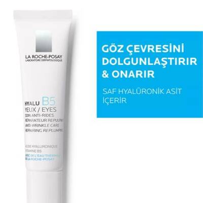 La Roche Posay Hyalu B5 Kırışıklık Karşıtı Aydınlatıcı Göz Kremi 15 ml - 2