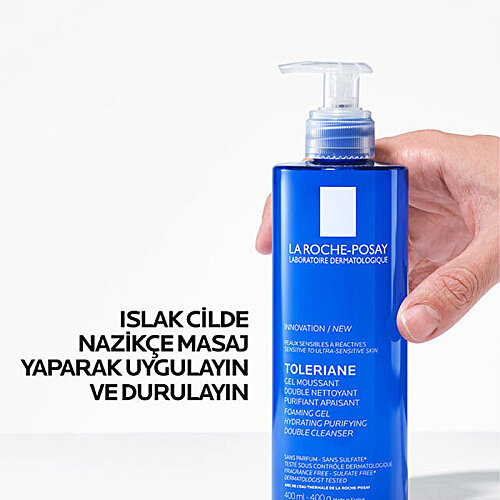 La Roche Posay Toleriane Hassas Ciltler Dahil Tüm Ciltler İçin Temizleme Jeli 400 ml - 3