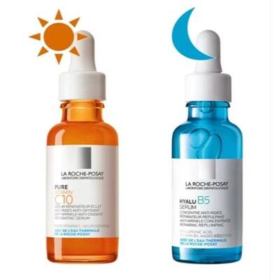 La Roche Posay Vitamin C10 Işıltı Veren Serum 30 ml & La Roche Hyalu B5 Dolgunlaştırıcı Serum 10 ml - 1