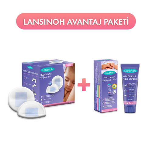 Lansinoh Göğüs Ucu Kremi 10 ml + Blue Lock Göğüs Pedi 36'lı - 1