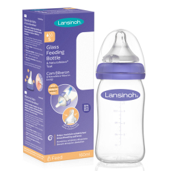 Lansinoh Momma Cam Biberon ve Natural Wave Biberon Emziği 160 ml