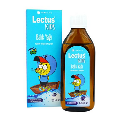 Lectus Kids Kral Şakir Karışık Meyve Aromalı Balık Yağı 150 ml - 1