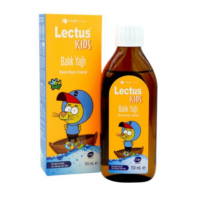 Lectus Kids Kral Şakir Portakal Aromalı Balık Yağı 150 ml - 1