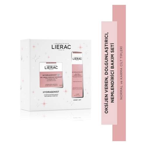 Lierac Hydragenist Moisturizing Oksijen Veren Krem Jel 50 ml + Hydragenist Pürüzsüzleştirici Göz Kremi 15 ml - 1