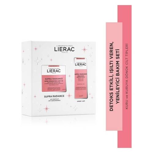 Lierac Supra Radiance Cream Işıltı Veren Yenileyici Krem 50 ml + Supra Radiance Detoks Etkili Serum 30 ml - 1