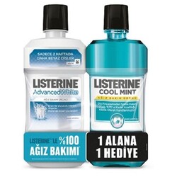 Listerine Advanced White 250 ml + Listerine Cool Mint 250 ml HEDİYE