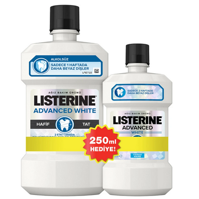 Listerine Advanced White 500+250 ml Ağız Gargarası - 1
