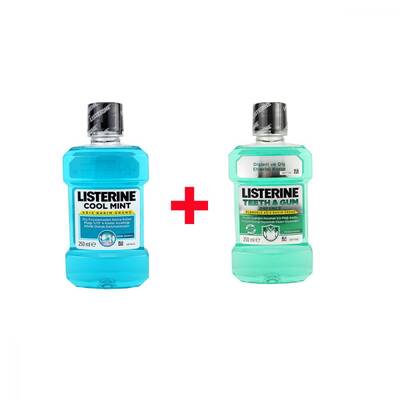 Listerine Cool Mint 250 ml + Listerine Teeth Gum 250 ml HEDİYE - 2