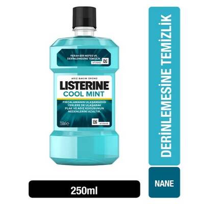Listerine Cool Mint Nane Aromalı Ağız Bakım Suyu 250 ml - 1