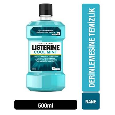 Listerine Cool Mint Nane Aromalı Ağız Bakım Suyu 500 ml - 1