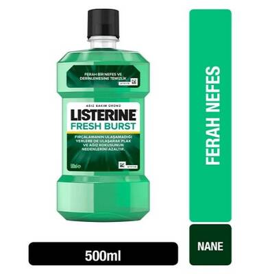 Listerine Fresh Brust Ferah Nane Aromalı Ağız Bakım Suyu 500 ml - 1