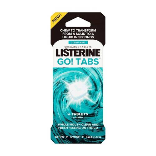Listerine Go Tabs Clean Mint Çiğneme Tableti 4'lü - 1