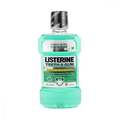 Listerine Teeth Gum Ferah Nane Aromalı Florürlü Ağız Bakım Suyu 250 ml - 1