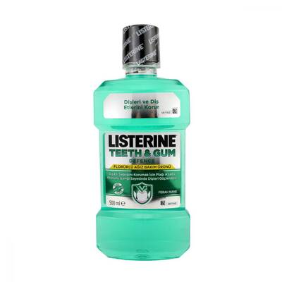 Listerine Teeth Gum Ferah Nane Aromalı Florürlü Ağız Bakım Suyu 500 ml - 1