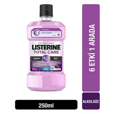 Listerine Total Care Zero Hafif Nane Aromalı Ağız Bakım Suyu Sıfır Alkol 250 ml - 1