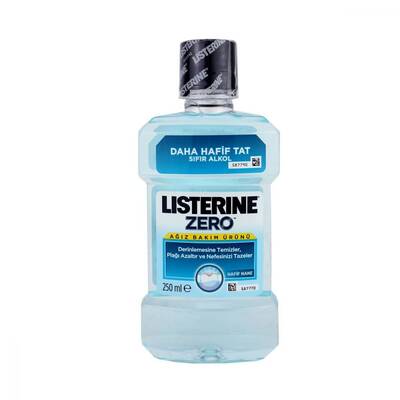 Listerine Zero Hafif Nane Aromalı Ağız Bakım Suyu Sıfır Alkol 250 ml - 1