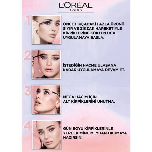 L'Oréal Paris Air Volume Mega Hacim Veren Maskara - Siyah - 7