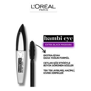L'Oréal Paris Bambi Eye Extra Black Ceylan Göz Etkili Maskara - Ekstra Siyah - 5