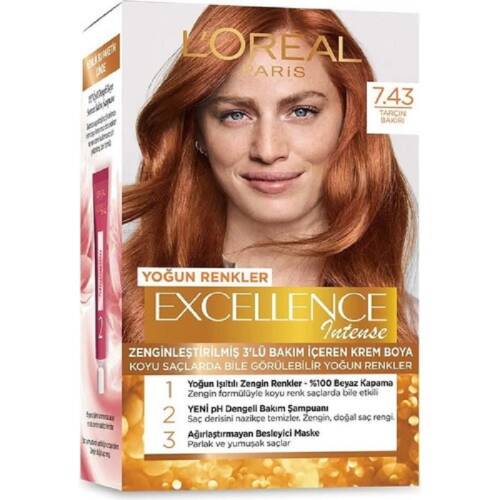 L'Oréal Paris Excellence Creme Saç Boyası - 7.43 Sultan Bakırı - 1