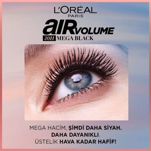 L'Oreal Paris Air Mega Volume Maskara Ekstra Siyah - 3